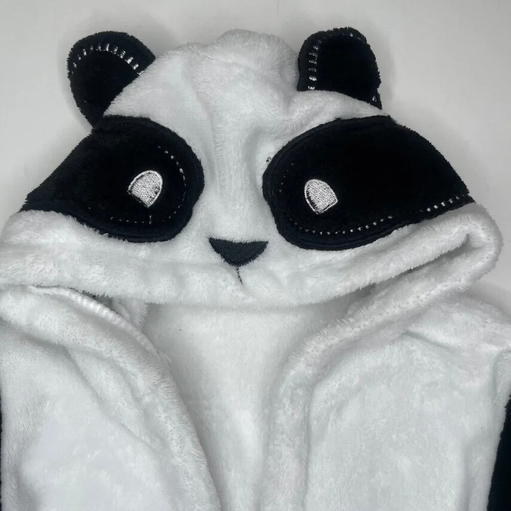 Toddler Panda Hooded Bathrobe 100% Cotton Size 90 2T Unisex